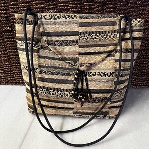 Suruchi Crossbody Boho Tapestry Bag / Purse With Magnetic and Beaded Closure
